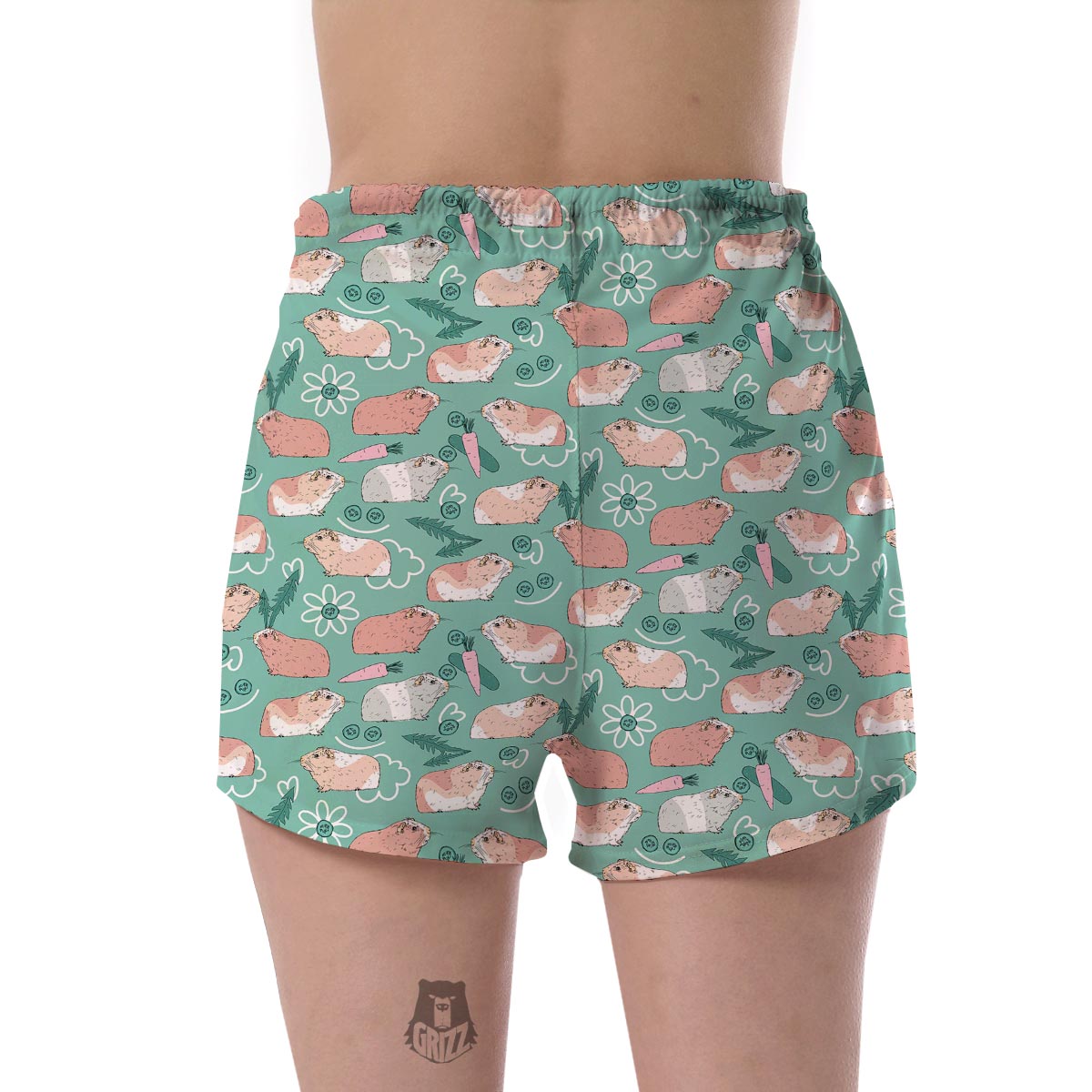 Pattern Print Guinea Pig Women's Shorts-grizzshop