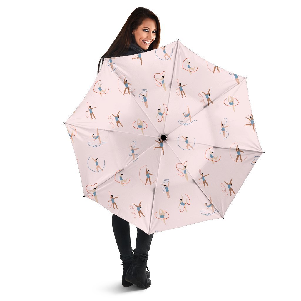 Pattern Print Gymnastics Automatic Foldable Umbrella-grizzshop