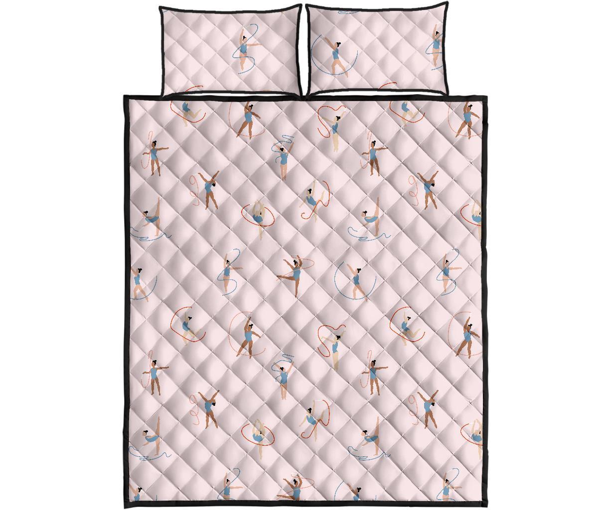 Pattern Print Gymnastics Bed Set Quilt-grizzshop