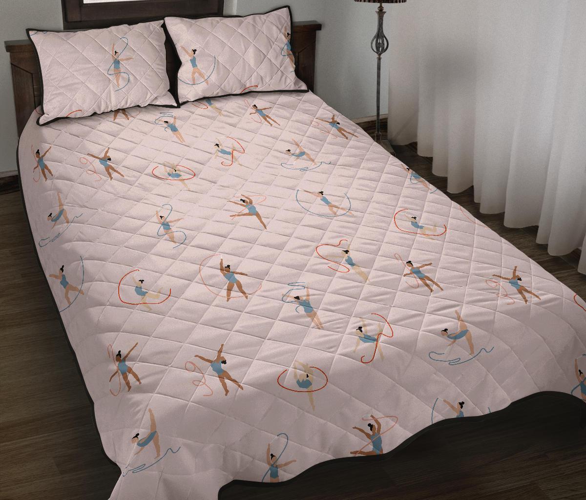 Pattern Print Gymnastics Bed Set Quilt-grizzshop