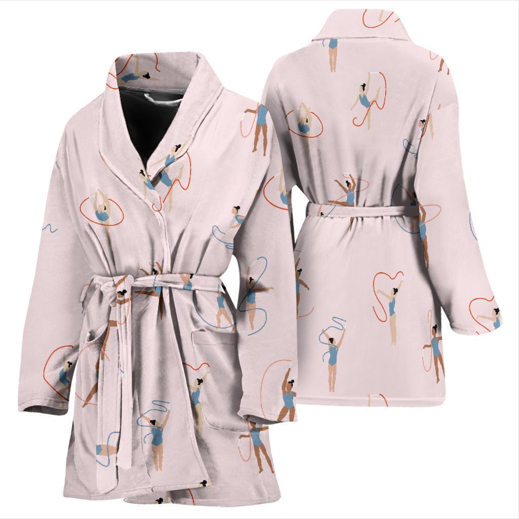 Pattern Print Gymnastics Women Long Robe-grizzshop