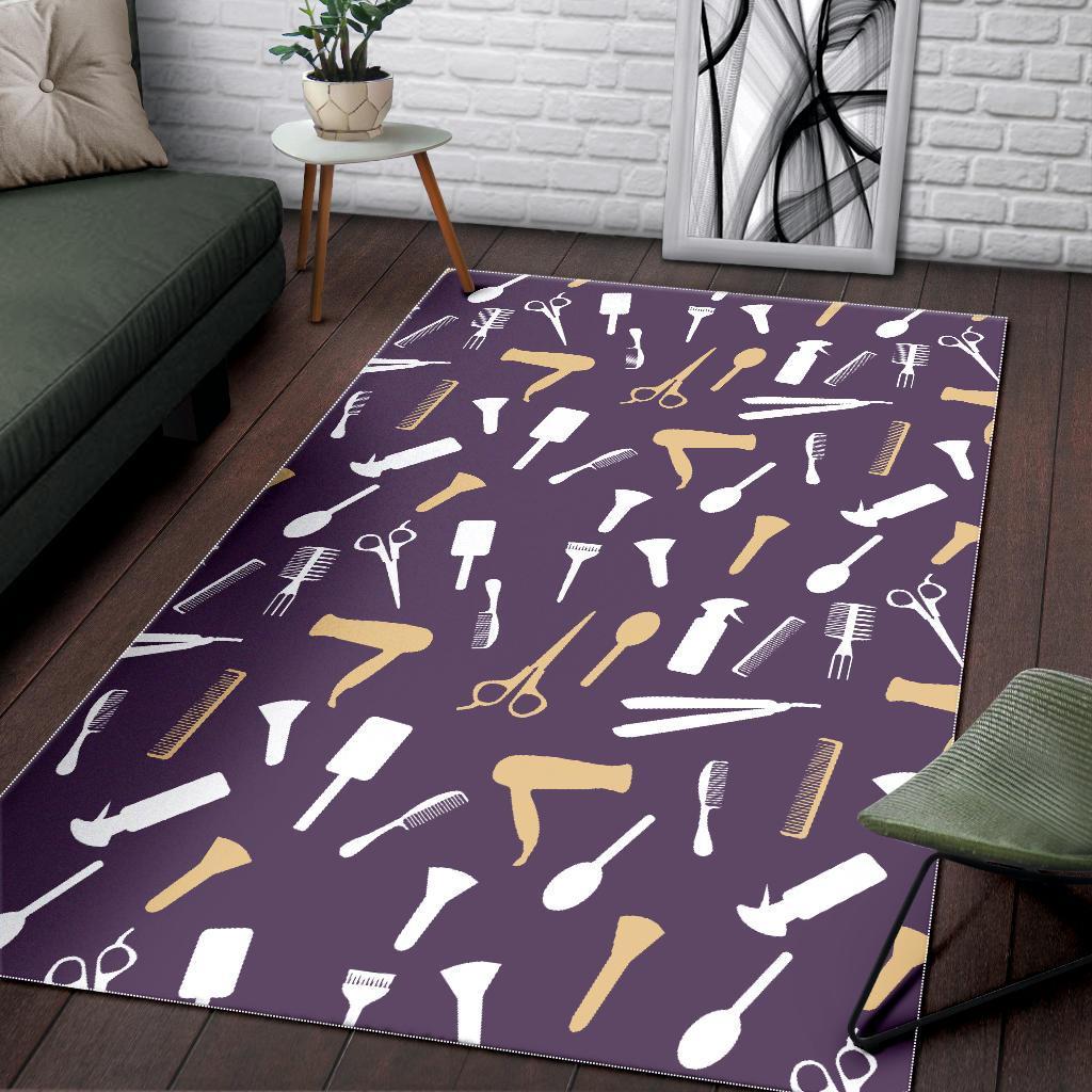 Pattern Print Hair Stylist Floor Mat-grizzshop