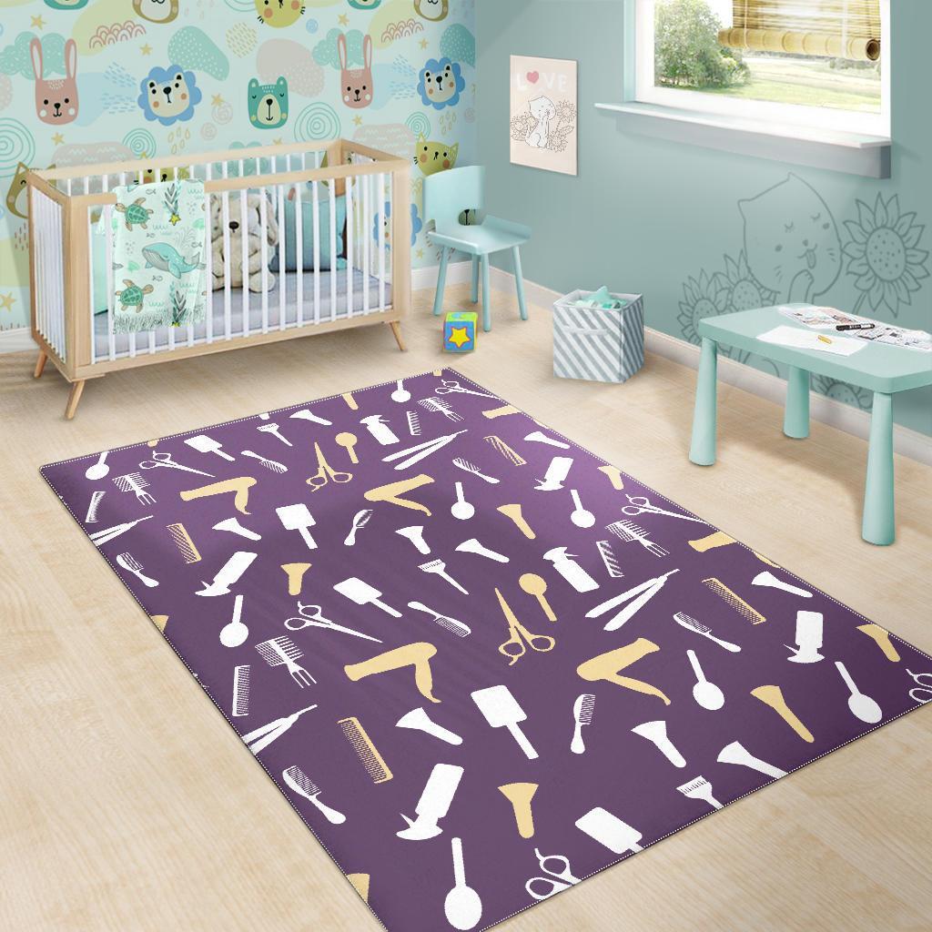 Pattern Print Hair Stylist Floor Mat-grizzshop