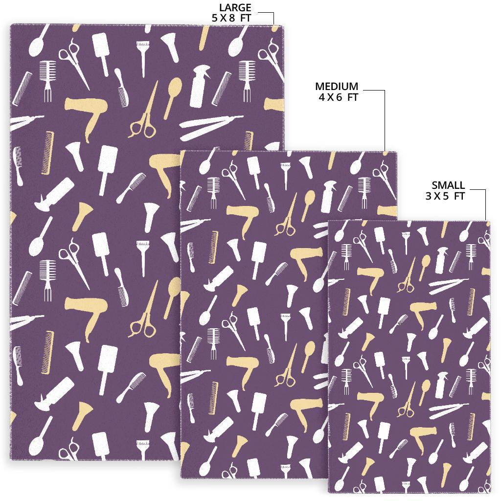 Pattern Print Hair Stylist Floor Mat-grizzshop