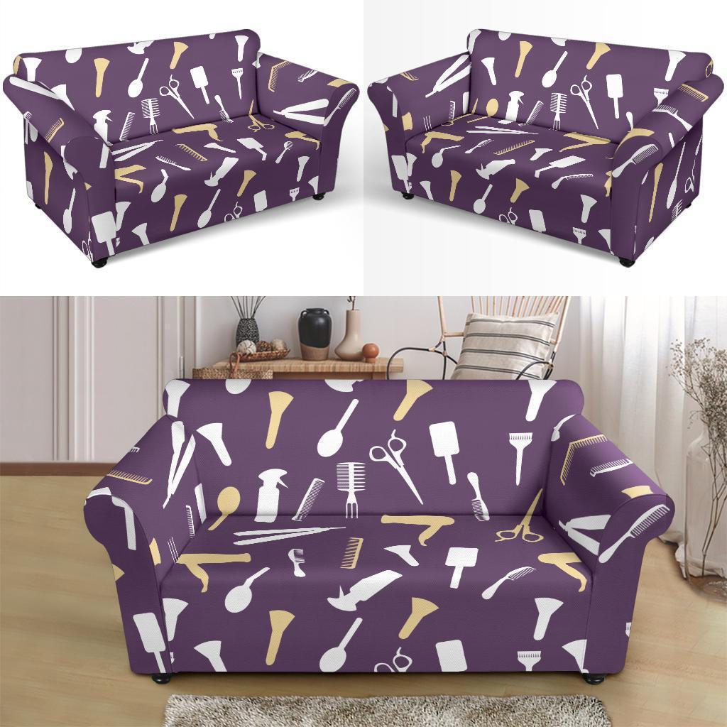 Pattern Print Hair Stylist Loveseat Cover-grizzshop