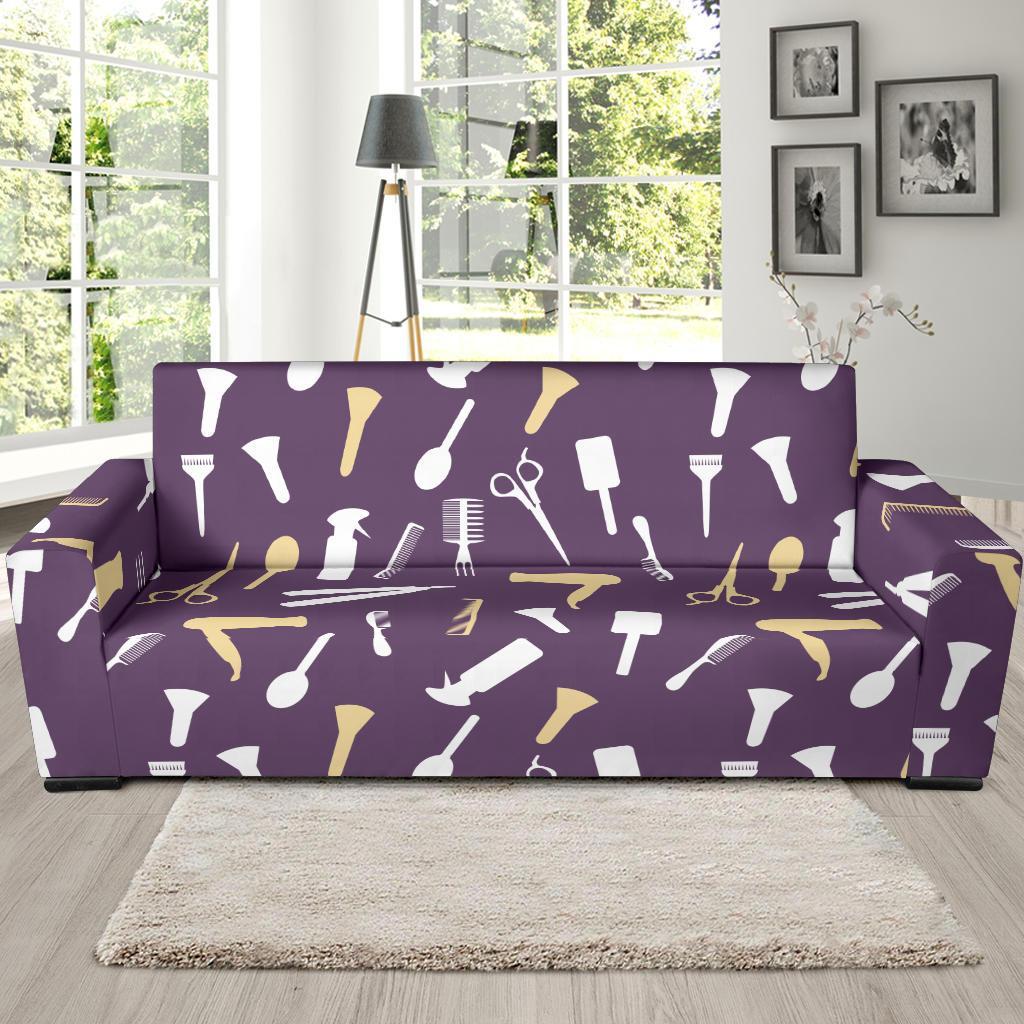 Pattern Print Hair Stylist Sofa Covers-grizzshop