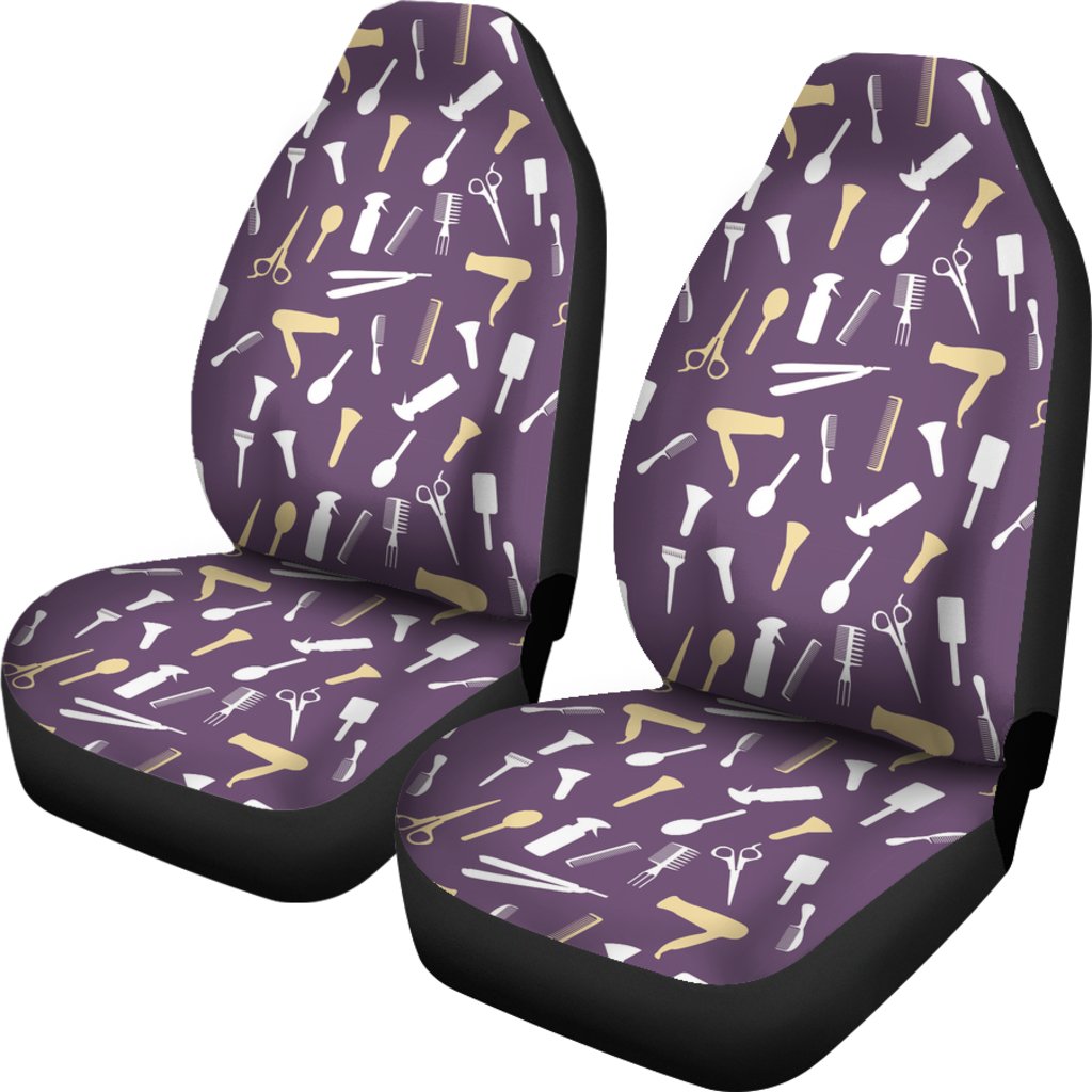 Pattern Print Hair Stylist Universal Fit Car Seat Cover-grizzshop