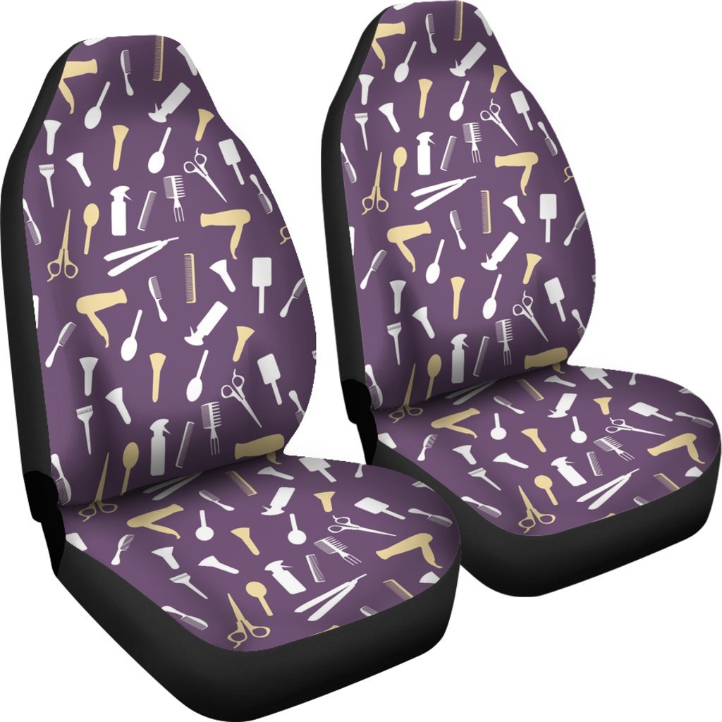 Pattern Print Hair Stylist Universal Fit Car Seat Cover-grizzshop
