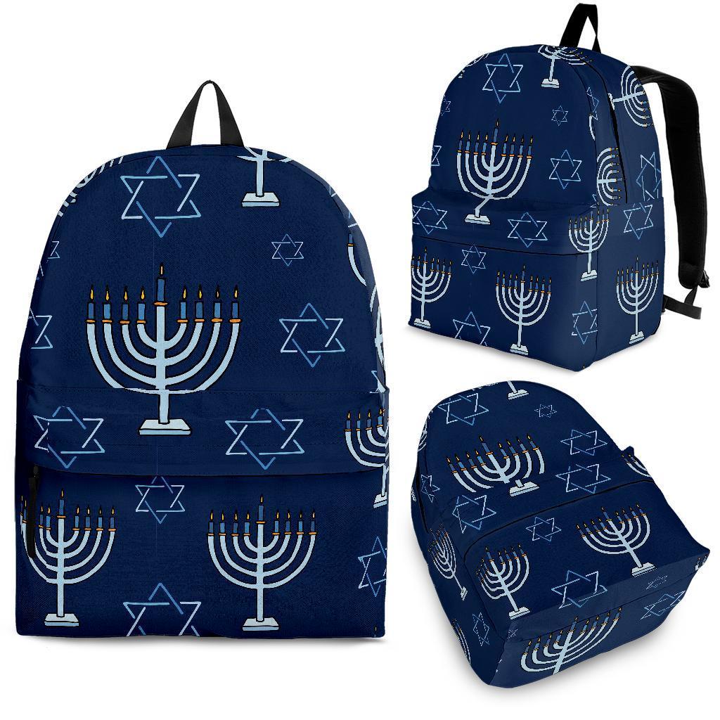 Pattern Print Hanukkah Backpack-grizzshop