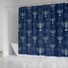 Pattern Print Hanukkah Bathroom Shower Curtain-grizzshop