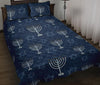 Pattern Print Hanukkah Bed Set Quilt-grizzshop