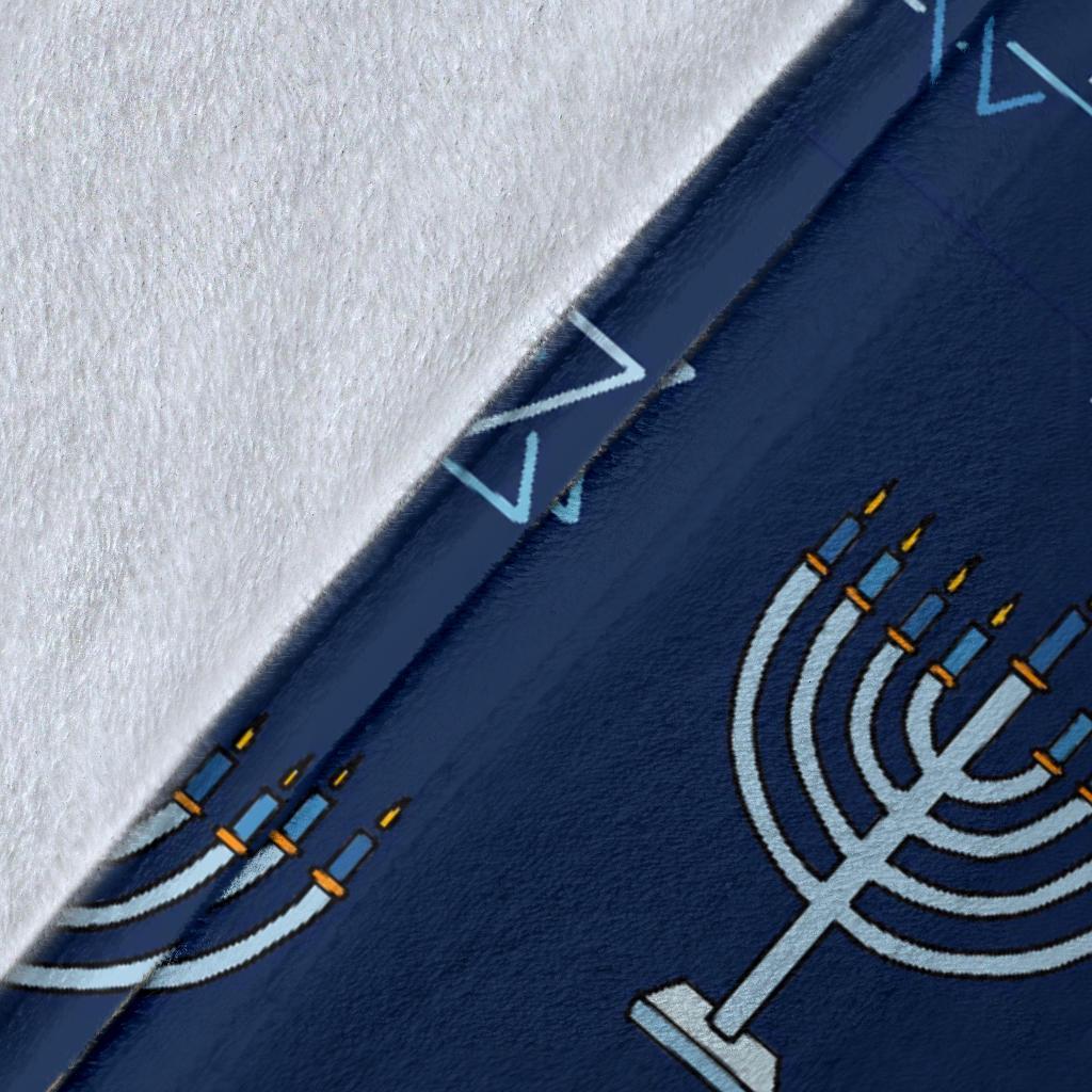 Pattern Print Hanukkah Blanket-grizzshop