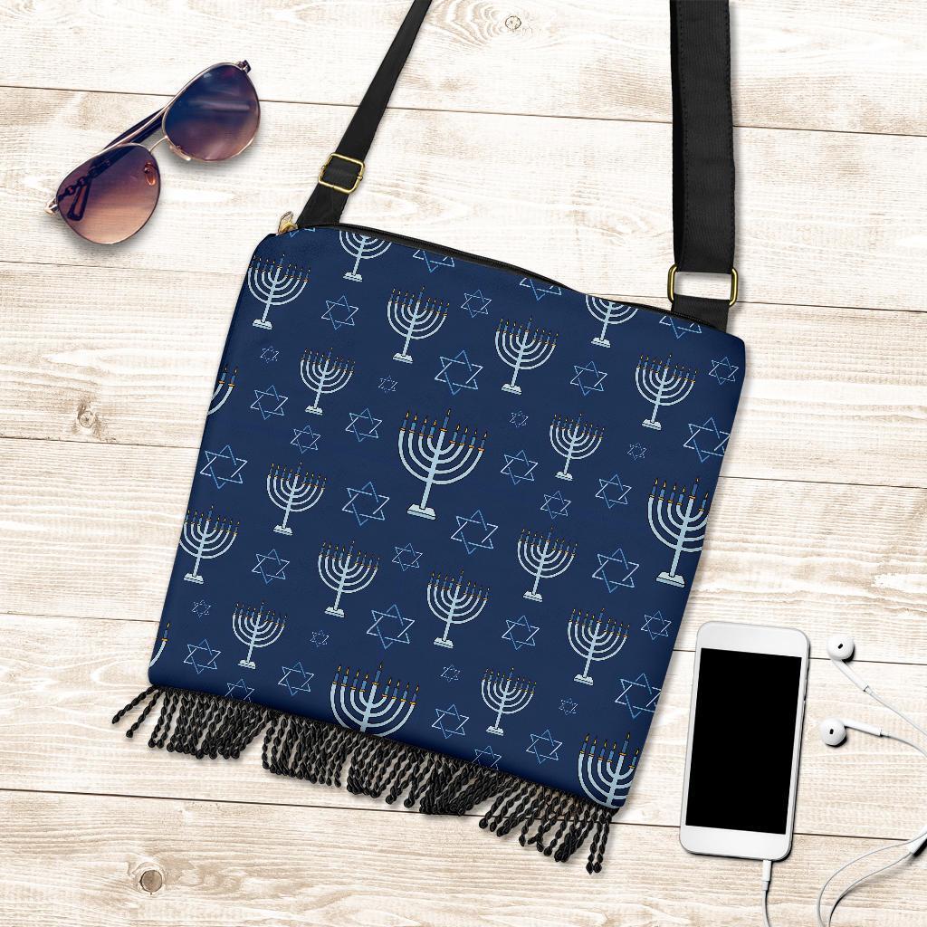 Pattern Print Hanukkah Crossbody bags-grizzshop