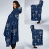 Pattern Print Hanukkah Hooded Blanket-grizzshop