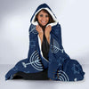 Pattern Print Hanukkah Hooded Blanket-grizzshop