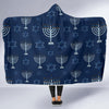 Pattern Print Hanukkah Hooded Blanket-grizzshop