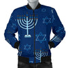 Pattern Print Hanukkah Men's Bomber Jacket-grizzshop