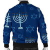 Pattern Print Hanukkah Men's Bomber Jacket-grizzshop