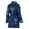 Pattern Print Hanukkah Women Long Robe-grizzshop