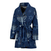 Pattern Print Hanukkah Women Long Robe-grizzshop