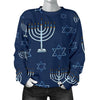 Pattern Print Hanukkah Women's Sweatshirt-grizzshop