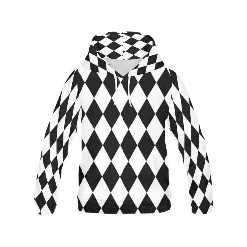 Pattern Print Harlequin Men Pullover Hoodie-grizzshop