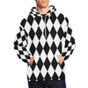 Pattern Print Harlequin Men Pullover Hoodie-grizzshop