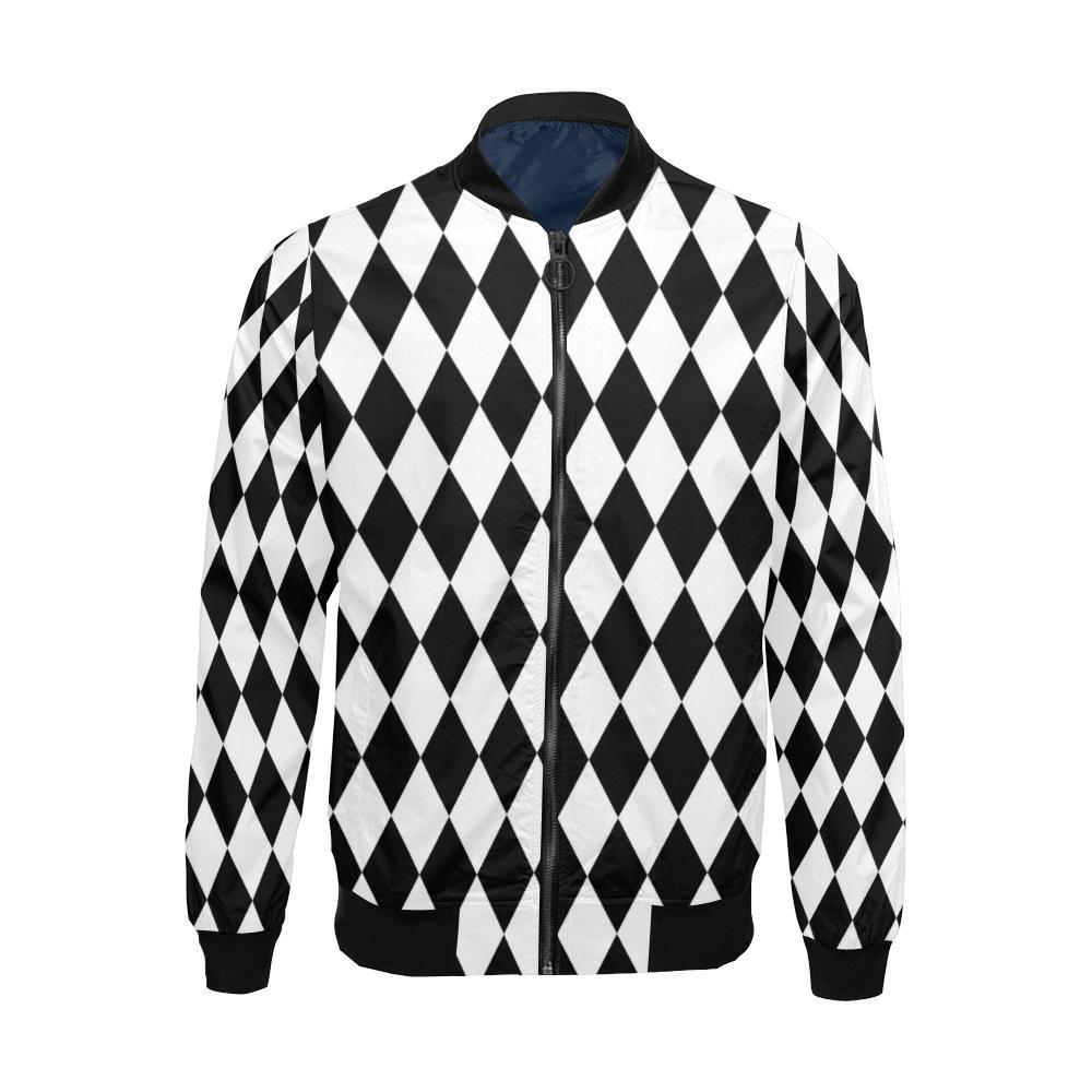 Pattern Print Harlequin Men's Bomber Jacket-grizzshop