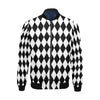 Pattern Print Harlequin Men's Bomber Jacket-grizzshop