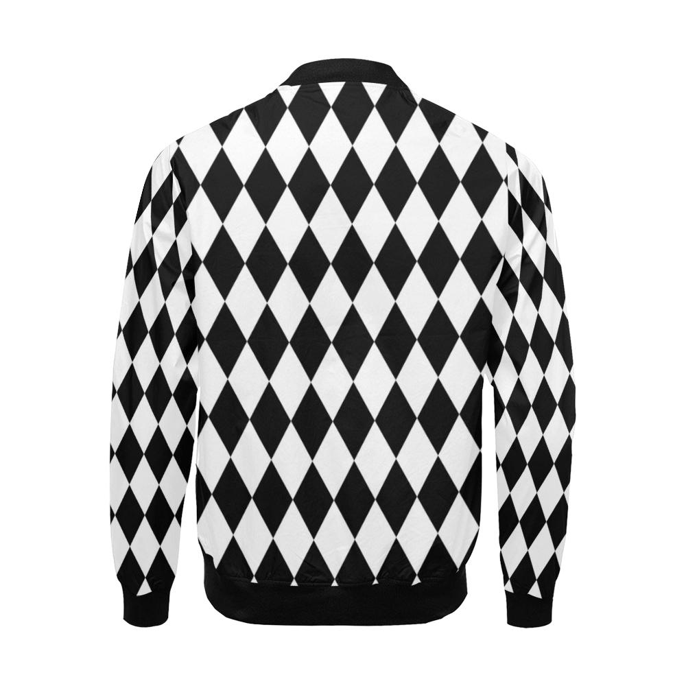 Pattern Print Harlequin Men's Bomber Jacket-grizzshop