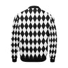 Pattern Print Harlequin Men's Bomber Jacket-grizzshop