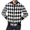 Pattern Print Harlequin Men's Bomber Jacket-grizzshop