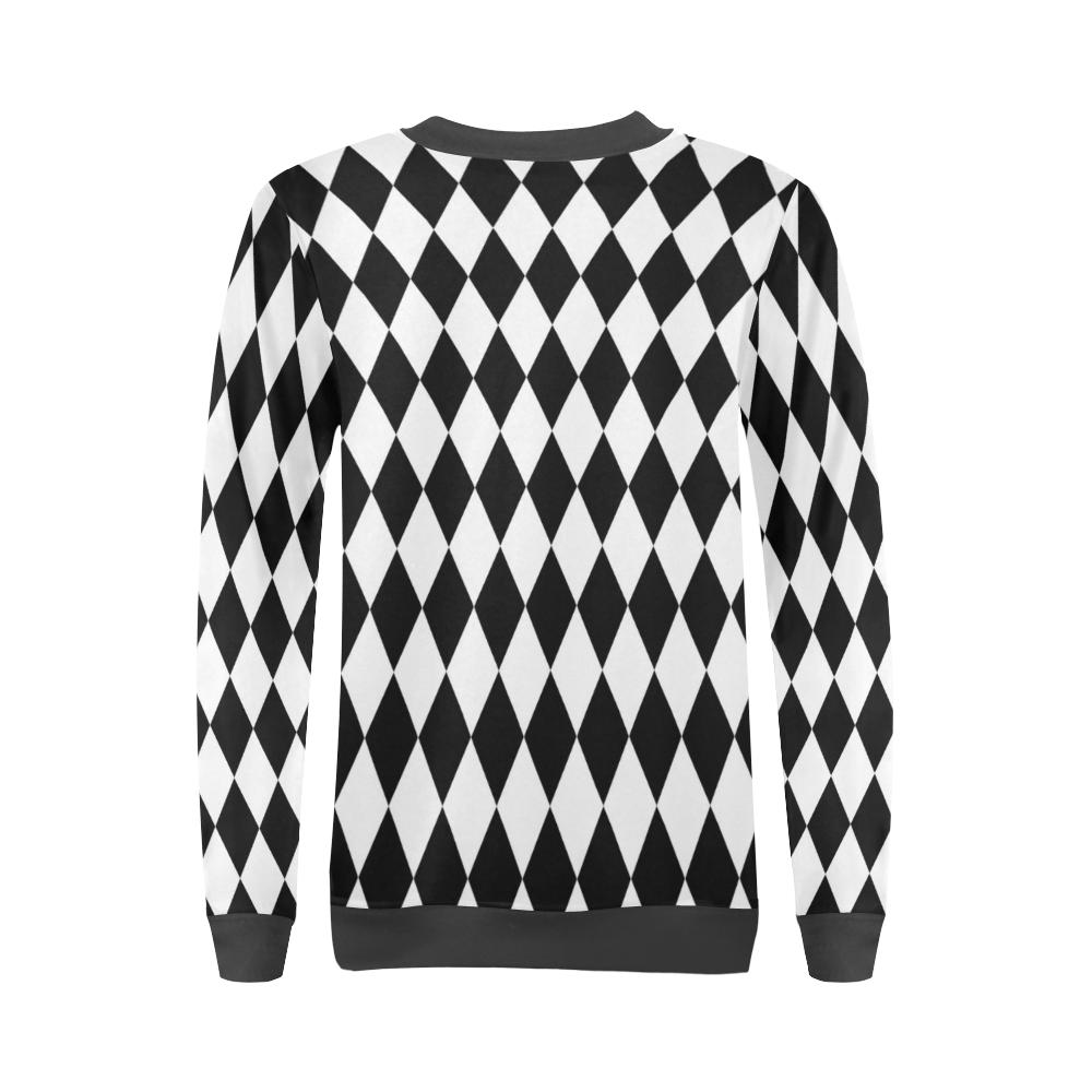 Pattern Print Harlequin Women's Sweatshirt-grizzshop