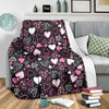 Pattern Print Heart Blanket-grizzshop