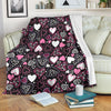 Pattern Print Heart Blanket-grizzshop