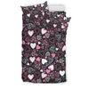 Pattern Print Heart Duvet Cover Bedding Set-grizzshop