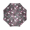 Pattern Print Heart Foldable Umbrella-grizzshop