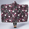 Pattern Print Heart Hooded Blanket-grizzshop