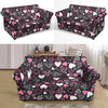 Pattern Print Heart Loveseat Cover-grizzshop