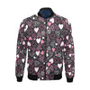 Pattern Print Heart Men's Bomber Jacket-grizzshop