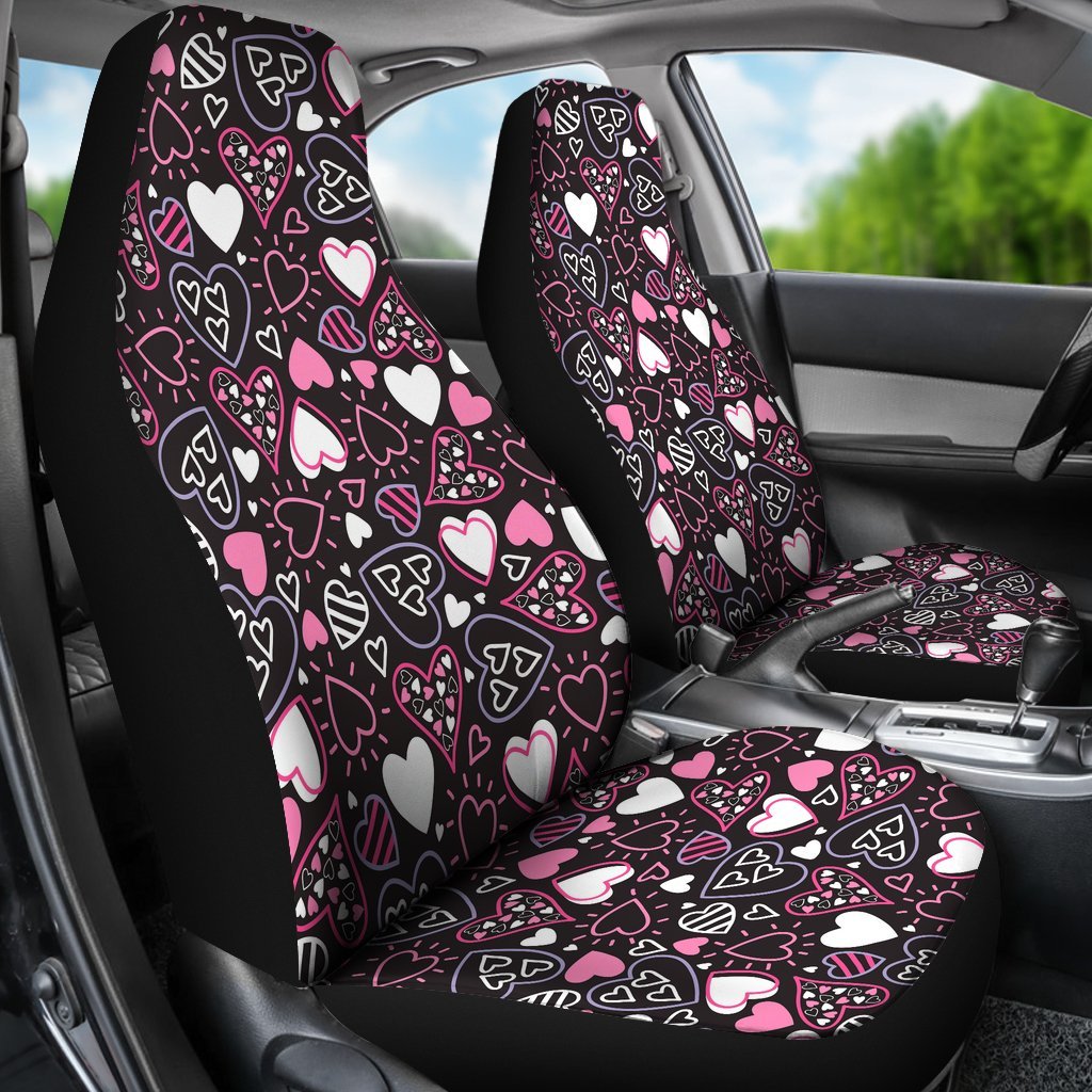 Pattern Print Heart Universal Fit Car Seat Cover-grizzshop