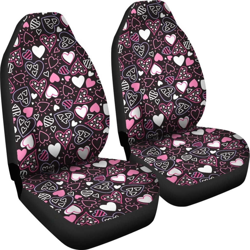 Pattern Print Heart Universal Fit Car Seat Cover-grizzshop
