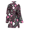 Pattern Print Heart Women Long Robe-grizzshop