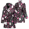 Pattern Print Heart Women Long Robe-grizzshop