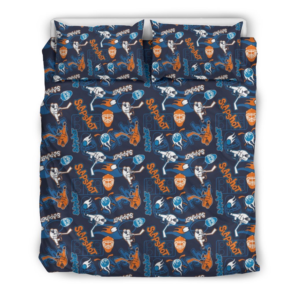 Pattern Print Hockey Duvet Cover Bedding Set-grizzshop