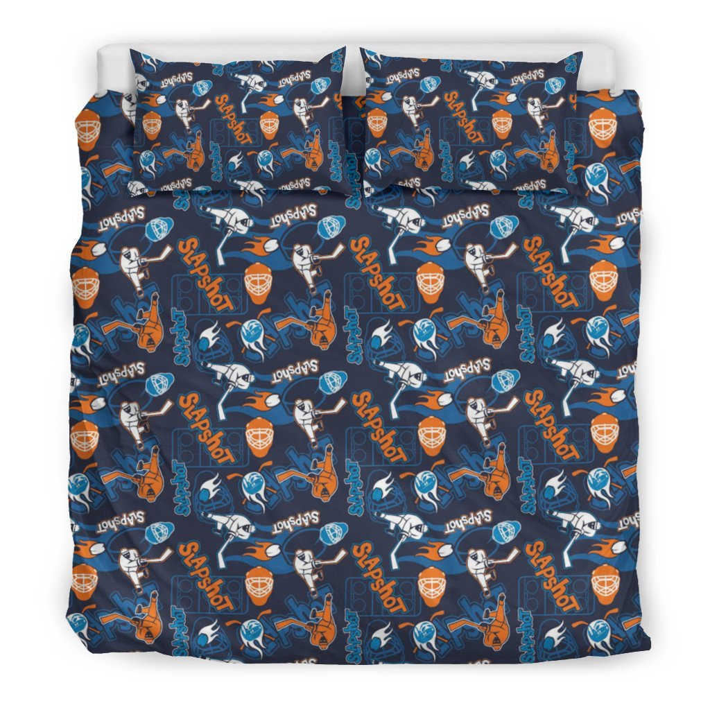 Pattern Print Hockey Duvet Cover Bedding Set-grizzshop