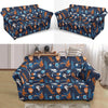 Pattern Print Hockey Loveseat Cover-grizzshop