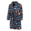 Pattern Print Hockey Men Long Robe-grizzshop