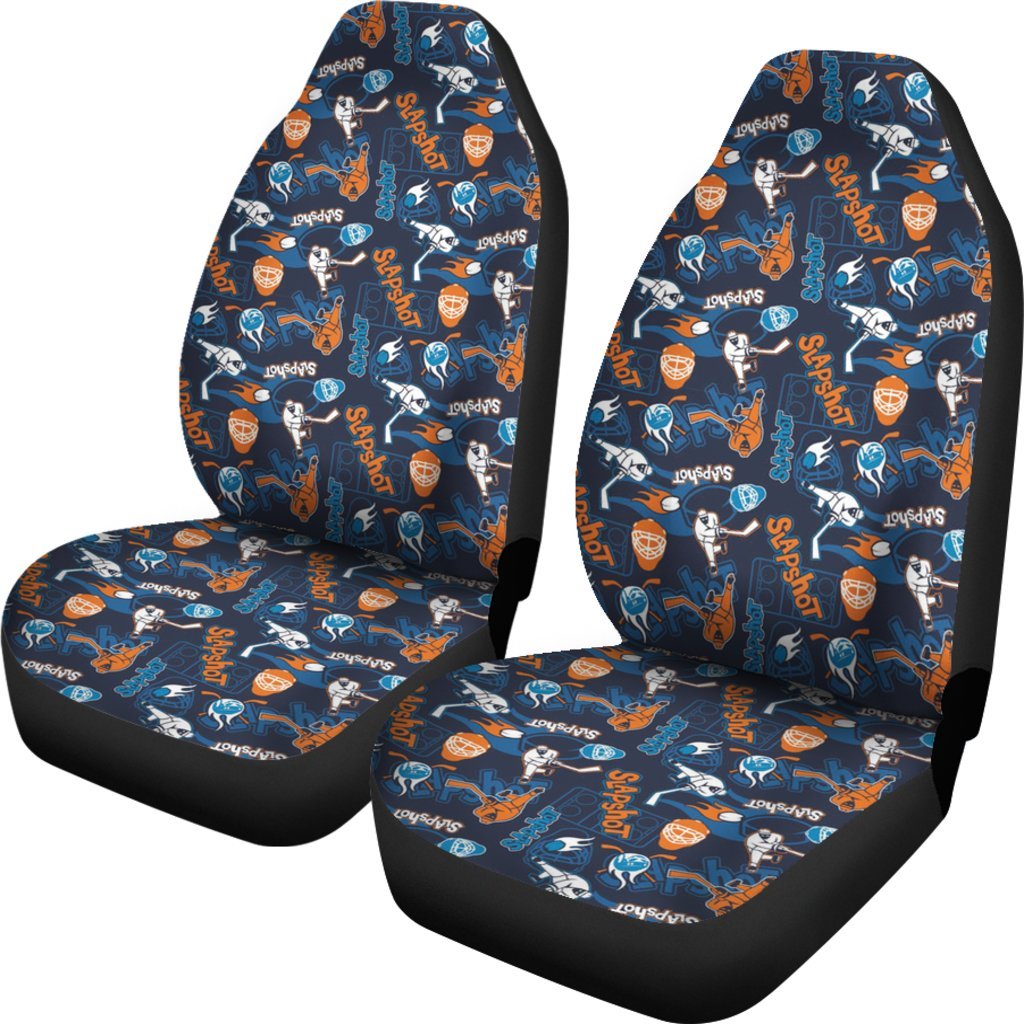 Pattern Print Hockey Universal Fit Car Seat Cover-grizzshop