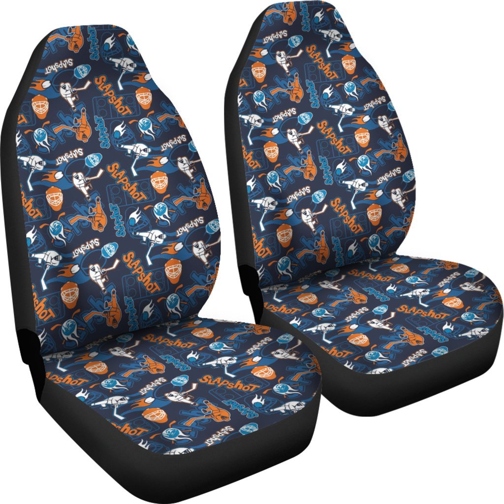 Pattern Print Hockey Universal Fit Car Seat Cover-grizzshop